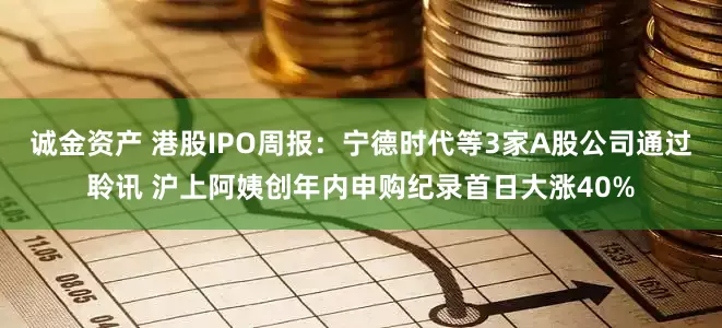 诚金资产 港股IPO周报：宁德时代等3家A股公司通过聆讯 沪上阿姨创年内申购纪录首日大涨40%